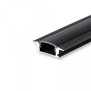 Profil Aluminiowy V-TAC 2mb Czarny, Klosz Czarny, Wpuszczany VT-8106 2 Lata Gwarancji