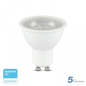 Żarówka LED V-TAC SAMSUNG CHIP GU10 8W 38st VT-291 6400K 720lm 5 Lat Gwarancji