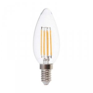 Żarówka LED V-TAC 5,5W E14 Filament Świeczka Ściemnialna VT-21125 4000K 600lm