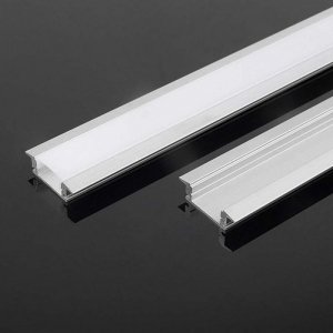 Profil do LED zestaw, ALU anodowany wpuszczany cienkościenny V-TAC 2mb klosz mleczny 24,7x7mm VT-8106