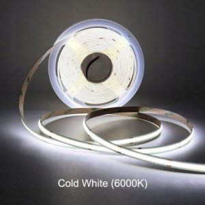 TAŚMA LED COB 24V LINIA ŚWIATŁA 480 ZIMNA 12W/1M.