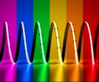 TAŚMA LED COB 12V LINIA ŚWIATŁA 480 ICE BLUE 1M.