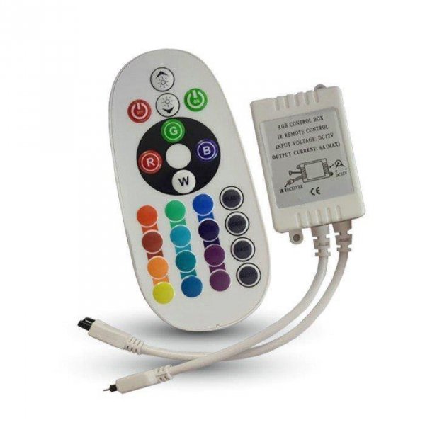 Taśma LED V-TAC Zestaw RGB 24V Bezpunktowa COB 13W SKU 2880+3625+3272 VT-COB RGB