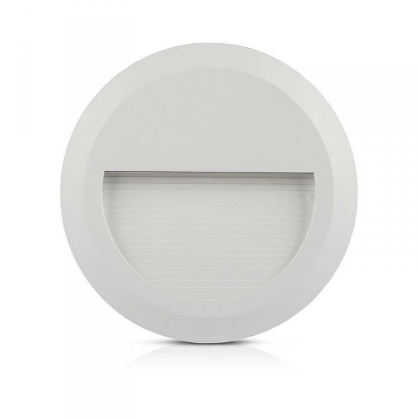 Oprawa Schodowa 2W LED V-TAC Biała Okrągła 230V IP65 VT-1142 4000K 80lm