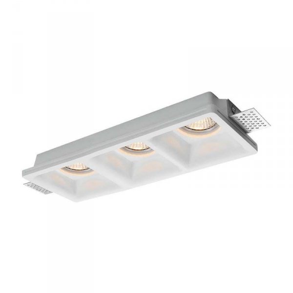 Oprawa Gipsowa V-TAC 3xGU10 Sufitowa Biała 280x100 VT-11003 3 Lata Gwarancji