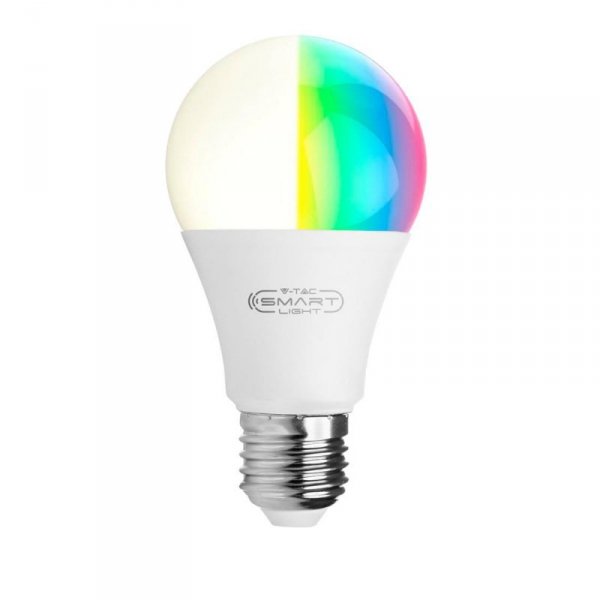 Żarówka LED WiFi V-TAC 11W E27 A60 SMART Amazon Alexa Google Home VT-5113-N RGB+2700K-6400K 1055lm