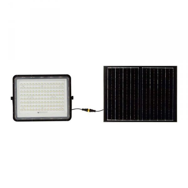 Projektor LED Solarny V-TAC 20W Pilot, AUTO, Timer, IP65 Czarny VT-180W 6400K 1800lm