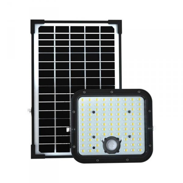 Projektor LED Solarny V-TAC 30W IP65, Pilot Timer, LiFePo 6.4V 6000mA Czarny VT-432 6400K 4800lm