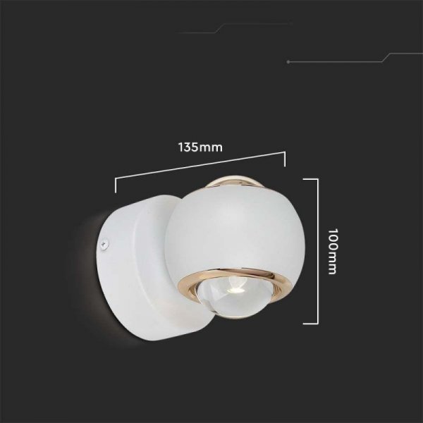 Oprawa Ścienna V-TAC 10W LED Kinkiet Góra Dół Biała VT-7504 3000K 950lm