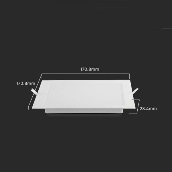 Panel LED V-TAC wpuszczany premium downlight 12W kwadrat 170x170 VT-61012 4000K 1200lm