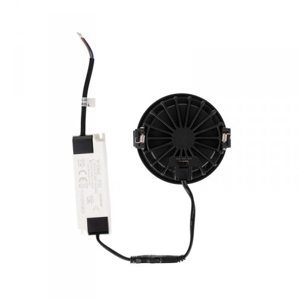 Oprawa V-TAC LED Downlight 12W BRIDGELUX CHIP CCT Czarna Raster Antyolśnieniowy Plaster Miodu VT-17012 3000K-4000K-6400K 1180lm