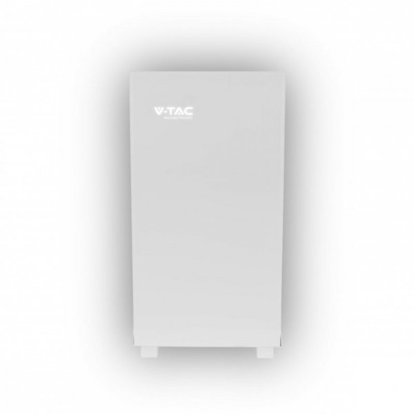 Magazyn Bank Energii V-TAC Biały Szklany Front 14.33kWh 280Ah/51.2V 10240Wh LiFePO4 BMS VT-14336W 10 Lat Gwarancji