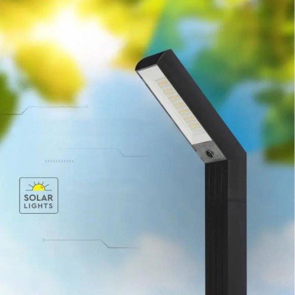 Słupek ogrodowy V-TAC solarny LED 1,7W 2w1 baza+szpilka wbijana 85cm VT-10185 3000K-4000K-6500K 100lm 3 lata gwarancji