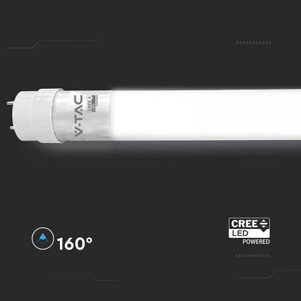 Tuba świetlówka LED T8 V-TAC CREE CHIP 60cm 9W G13 obrotowa nano plastic VT-061 6500K 850lm 6 lat gwarancji