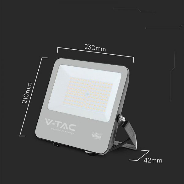 Naświetlacz LED V-TAC CREE CHIP 100W 135lm/W przewód 1m IP65 VT-44101 3000K 13500lm 6 lat gwarancji