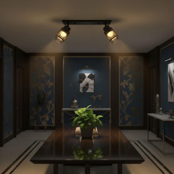 Oprawa sufitowa listwa V-TAC 2X6W LED listwa spot 585x210mm czarny matowy VT-89012 3000K 1140lm