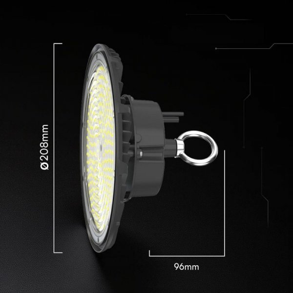 Oprawa V-TAC LED UFO high bay IP65 ALU 155Lm/W 150W 90st VT-91152 6500K 23250lm 5 lat gwarancji