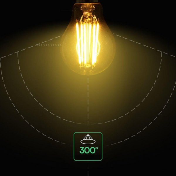 Żarówka LED V-TAC 10W filament E27 A67 (Opak. 3szt) VT-1981 3000K 1055lm