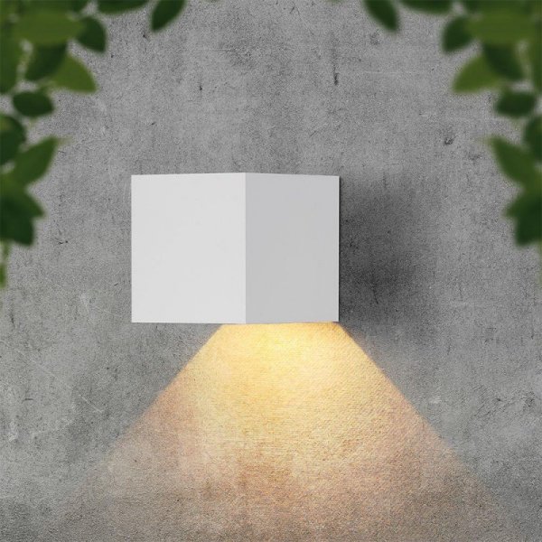 Oprawa ścienna solarna/USB V-TAC 9W LED COB biała kostka 15x15cm IP65 czujnik ruchu VT-409CCT 3000K-4000K-5000K 800lm