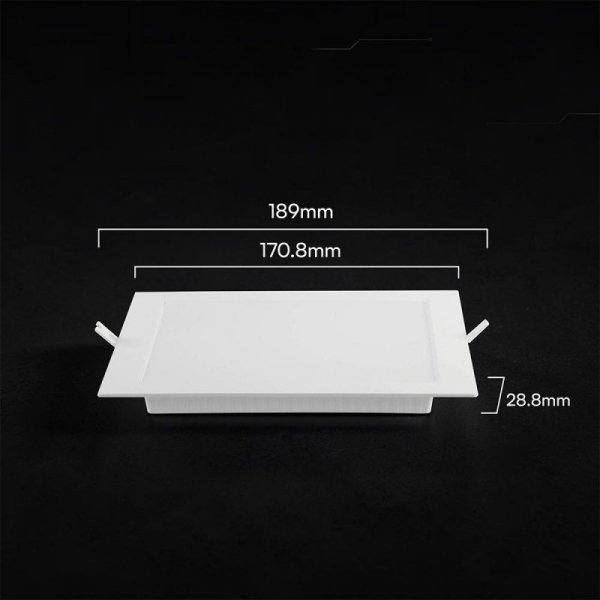 Panel wpuszczany downlight V-TAC 12W LED CREE CHIP kwadrat 170x170mm VT-61012CCT 3000K-4000K-6500K 1320lm 6 lat gwarancji