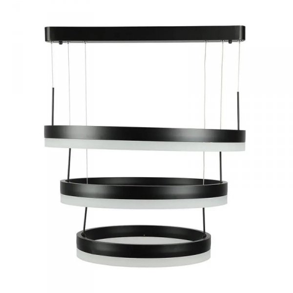 Oprawa Zwieszana LED V-TAC 82W Soft Light Chandelier Ściemnianie Czarny VT-82-3 3000K 6500lm 3 Lata Gwarancji