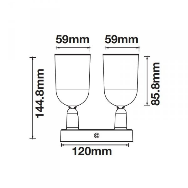 Oprawa kinkiet V-TAC 2xGU10 biała VT-897