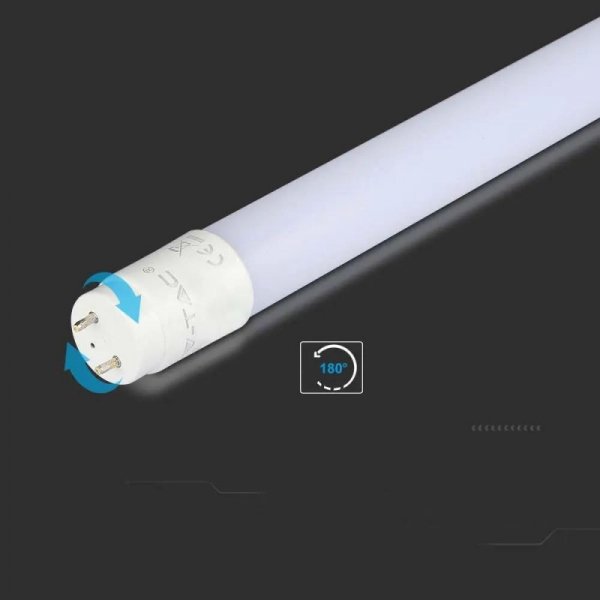 Tuba Świetlówka LED T8 V-TAC SAMSUNG CHIP 60cm 9W G13 Obrotowa Nano Plastic VT-061 6500K 850lm 5 Lat Gwarancji