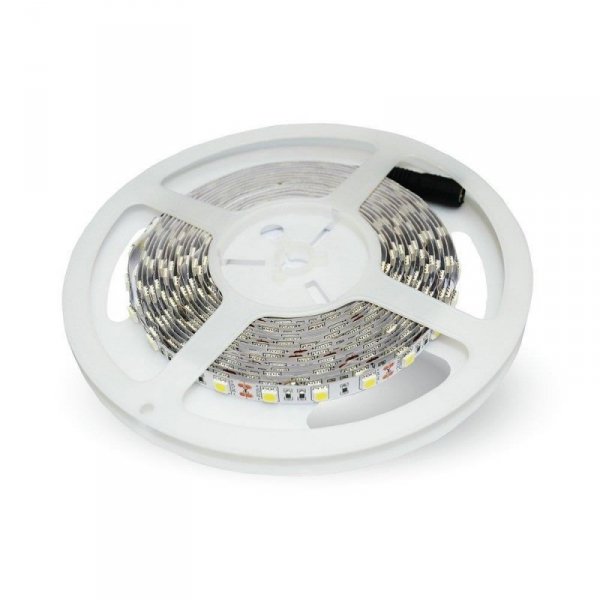 Taśma LED V-TAC 12V SMD5050 300LED IP20 11W/m VT-5050 60-IP20-11 3000K 900lm