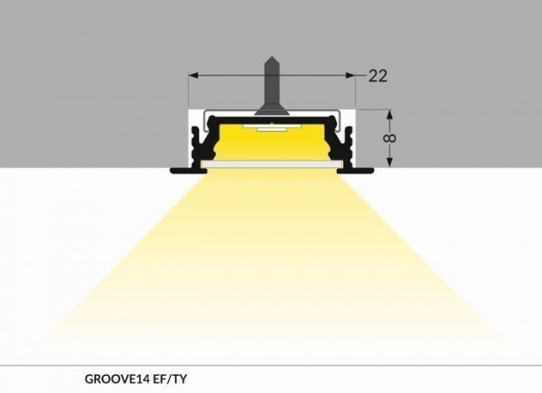 Profil LED GROOVE14 EF/TY 1M.