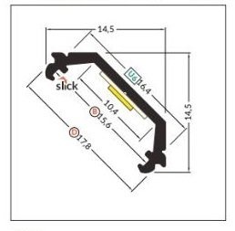 PROFIL LED QUARTER10 BD/U6 1M