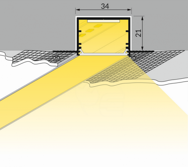  Profil aluminiowy LED wpustowy VARIO30-05 2m.