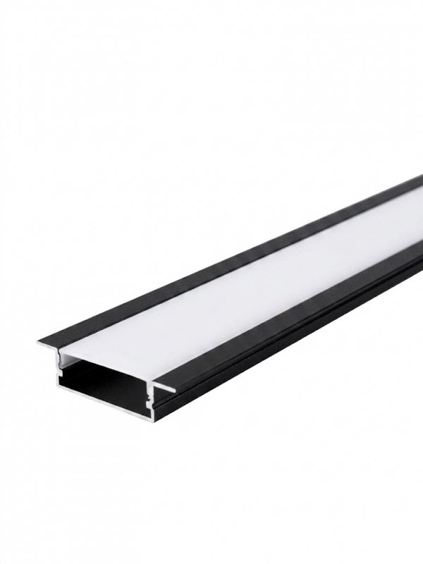 PROFIL LP-3010IN CZARNY SZEROKI WPUSZCZANY ZESTAW 2M.