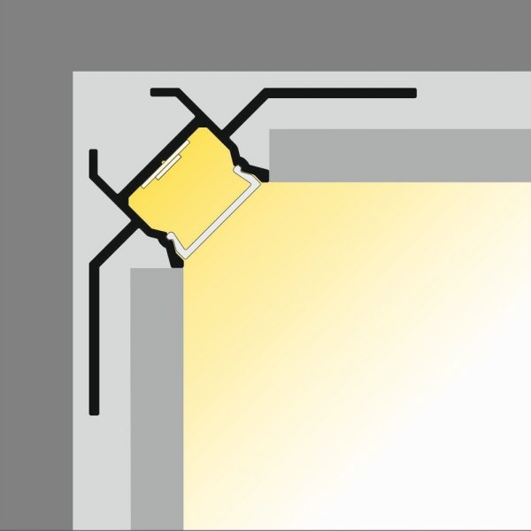Profil LED UNI-TILE12 90st C 2m anodowany