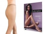 Rajstopy cienkie gładkie Classic Lycra Golden 15 den Gabriella