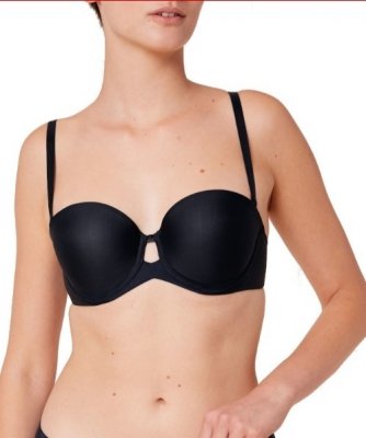 Biustonosz Triumph Pure micro WDP bardotka czarna