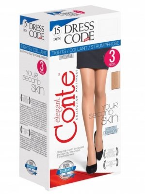 3x Rajstopy Conte 15 den Dress Code beige 