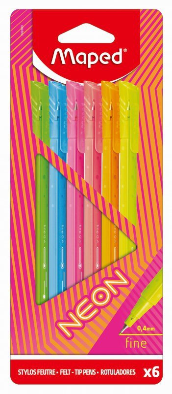 Cienkopisy Graph Peps Neon 6 kolorów