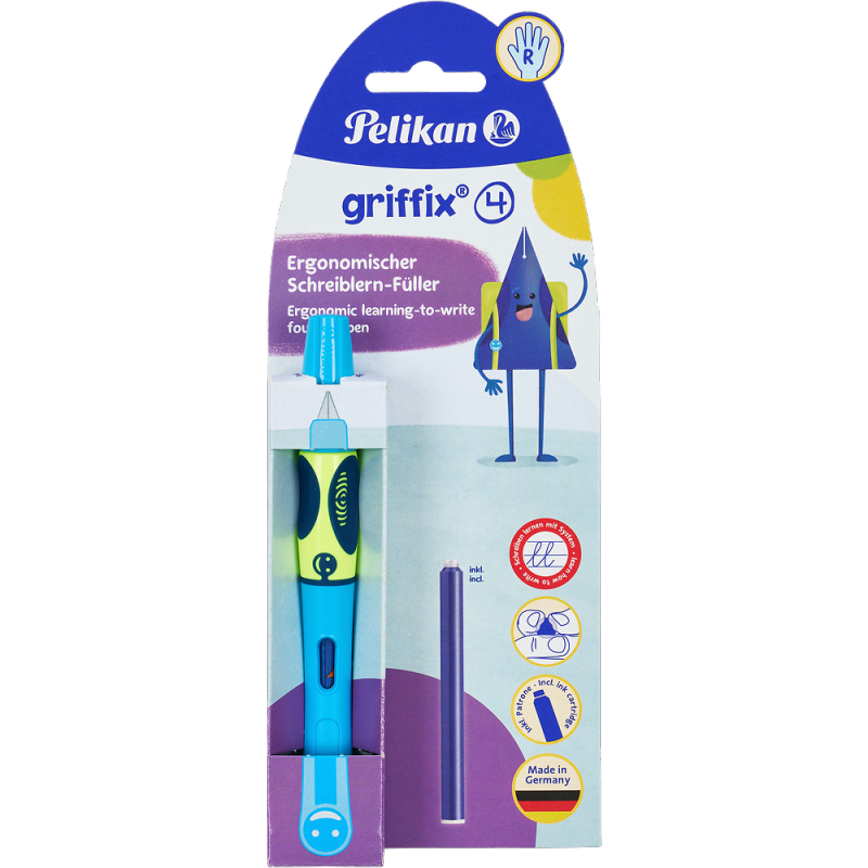 Pióro wieczne Pelikan Griffix Neon Fresh Blue blister