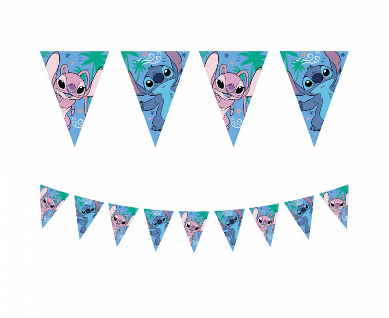 Banner papierowy Flagi Stitch&Angel Disney 230cm