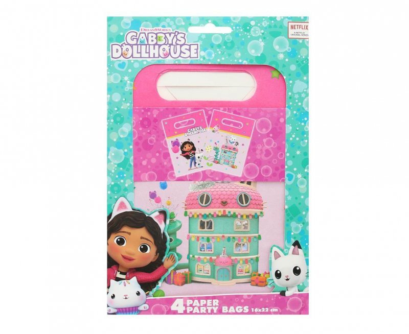 Torebki papierowe Gabby's Dollhouse 4szt.