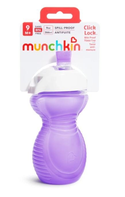 Kubek treningowy z ustnikiem odpornym na gryzienie Munchkin 237ml fioletowy
