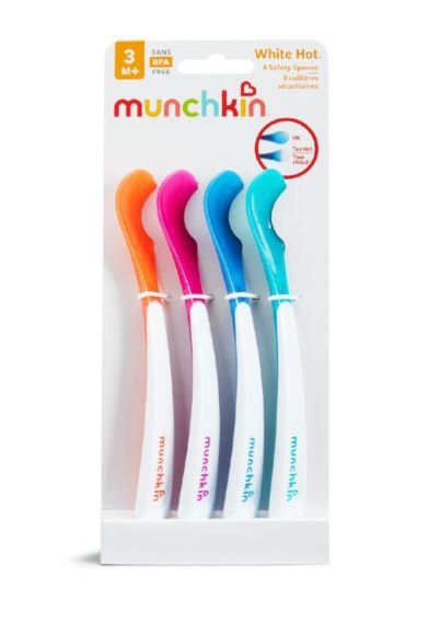 Łyżeczki z czujnikiem temperatury White Hot Munchkin  4szt.