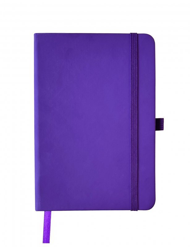 Notes A5 z gumką fioletowy V-2