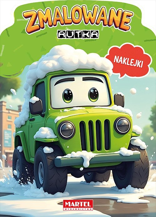 Zmalowane autka. Kolorowanka z naklejkami