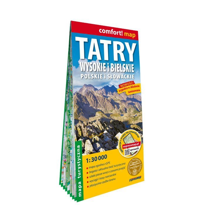 Tatry Wysokie i Bielskie Polskie i Słowackie mapa turystyczna 130 000 laminat 2026