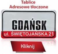 TABLICE ADRESOWE TŁOCZONE