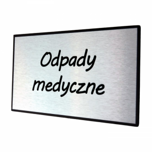 Tablica odpady medyczne 25/15cm 