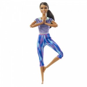 Lalka Barbie Made to Move Kwiecisty Niebieski strój