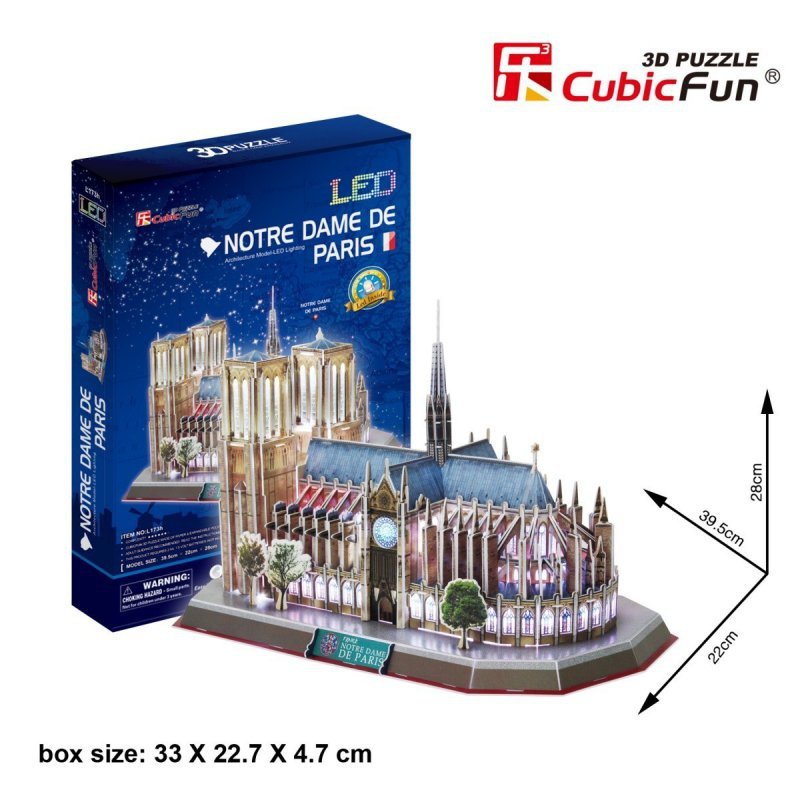 Puzzle 3D Notre Dame (Światło)
