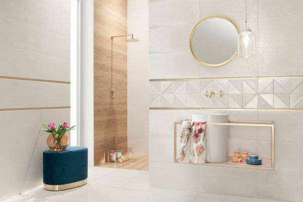 Tubądzin Reflection White 2 dekor 14,8x14,8